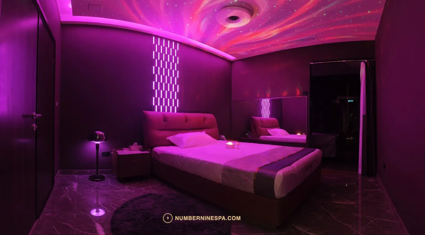 玖號水療星光LED粉紅主題房